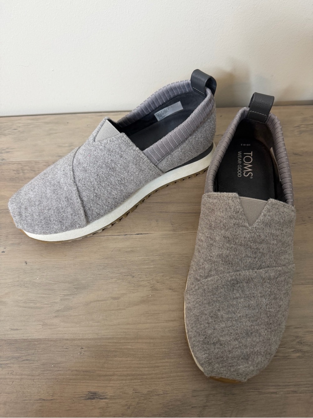 Tom’s Alpargata Resident 2.0 Forged Iron Felt Slip On Women’s Size 8 - Picture 4 of 8